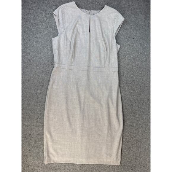 NWT Ann Taylor Dress Career Knee Length Business Tan Size 12 - Picture 1 of 6